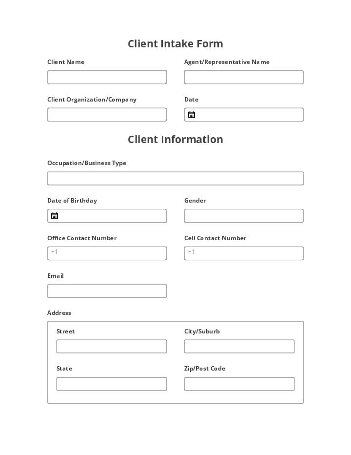 Client Intake 